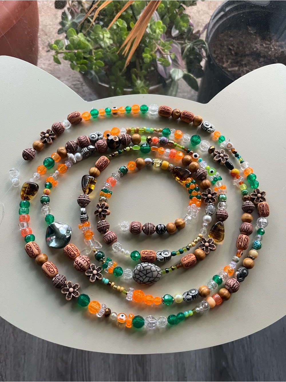 hand crafted beaded suncatcher